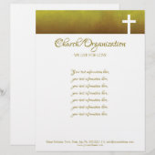 De Lettre Organisation religieuse en-tête croix blanche (Devant / Derrière)