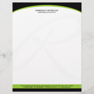 De Lettre Papeterie à en-tête professionnelle avec monogramm