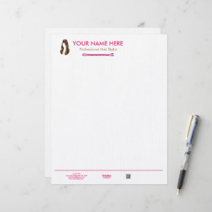 De Lettre Papier à en-tête élégant et minimaliste pour coiff