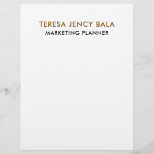 De Lettre Papier à en-tête élégant et or minimaliste profess