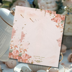 De Lettre Papier à en-tête floral romantique Souvenir d'été