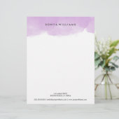 De Lettre Papier en-tête Office couleur pourpre (Debout devant)