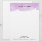 De Lettre Papier en-tête Office couleur pourpre (Devant / Derrière)