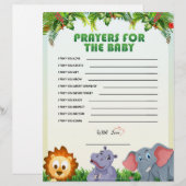 De Lettre Prières Pour Le Bébé [Thème Animal] En-Tête (Devant / Derrière)