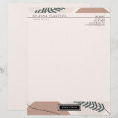 De Lettre Tons Terre Modernes En-tête Art Abstrait (Devant / Derrière)