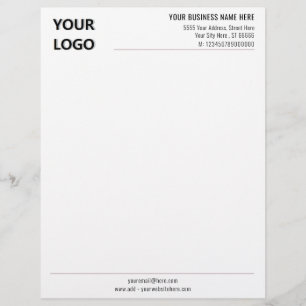 De Lettre Votre Modèle en-tête Business avec code QR