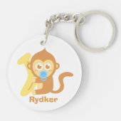 De leuke Aap van het Baby van de Cartoon met Sleutelhanger (Achterkant)