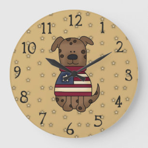 De leuke Americana Klok van de Muur van het Puppy