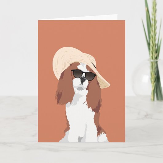 De leuke Arrogante Koning Charles Spaniel van de Kaart (Voorkant)