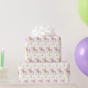 De leuke betegelde partij van de Carrousel Paard Cadeaupapier