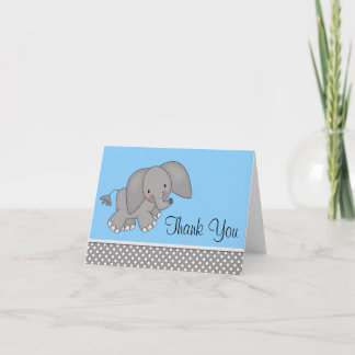 De leuke Blauwe Olifant dankt u Kaarten