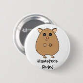 De leuke Button van de Regel van de Hamsters van (Voorkant /achterkant)