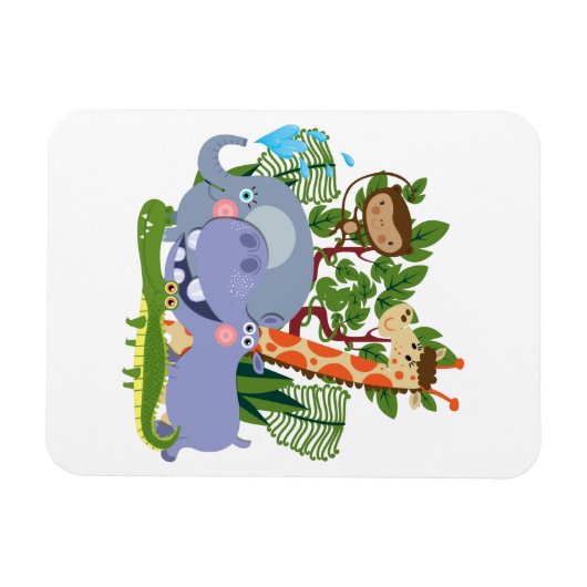 De leuke Dieren van de Safari Magneet (Horizontaal)