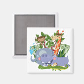De leuke Dieren van de Safari Magneet (Voorkant / Achterkant)