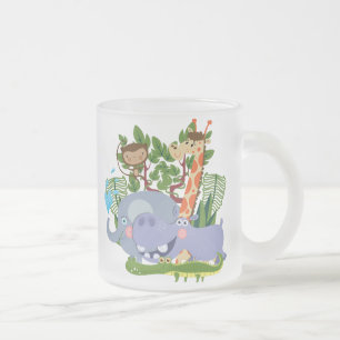 De leuke Dieren van de Safari Matglas Koffiemok