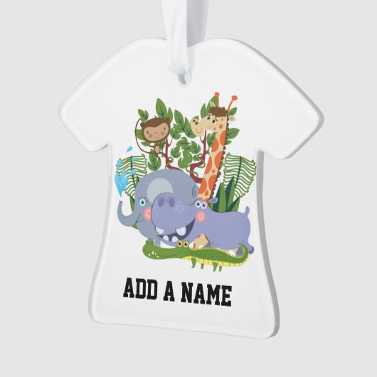 De leuke Dieren van de Safari Ornament (voorkant)