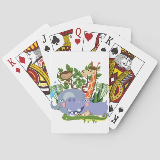 De leuke Dieren van de Safari Pokerkaarten (Achterkant)