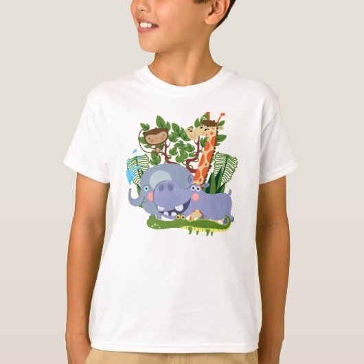 De leuke Dieren van de Safari T-shirt (Voorkant)