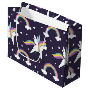 De leuke Eenhoorn van de Fee + regenbogen blauwe Groot Cadeauzakje