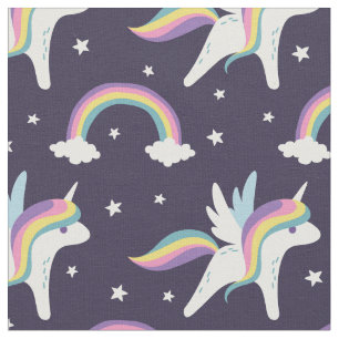 De leuke Eenhoorn van de Fee + regenbogen blauwe Stof