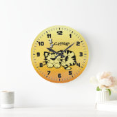 De leuke Gele Klok van de Muur van het Dutje van (Huis)