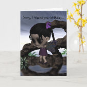 De leuke Gelukkige Verjaardag van de Fee van de Kaart (Gele Bloem)