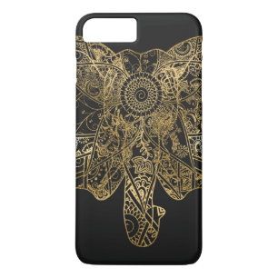 De leuke getrokken Henna van de Olifant hand iPhone 8 Plus / 7 Plus Hoesje