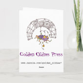 De leuke Heks van Halloween, de Gekke Dame van de Kaart (Achterkant)