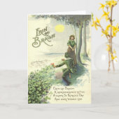 De leuke Ierse Zon van de Klaver van het Paar Kaart (Gele Bloem)