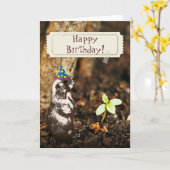 De leuke Kaart van de Verjaardag Groundhog (Gele Bloem)