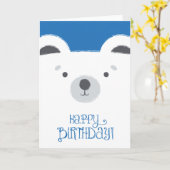De leuke Kaart van de Verjaardag van de Ijsbeer (Gele Bloem)