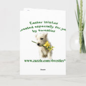 De leuke Kaart van de Wensen van Westie Gelukkige (Achterkant)