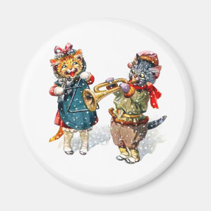 De leuke Katten spelen de Trompet & de Driehoek in Magneet