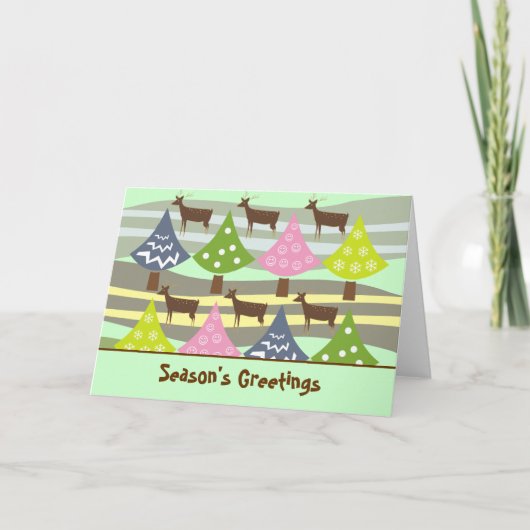 De leuke Kerstbomen en Kaarten van Herten (Voorkant)