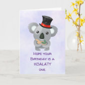 De Leuke Koala van de Woordspeling van de Kaart (Gele Bloem)