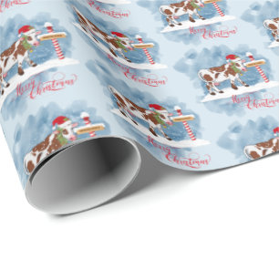 De leuke Koe van Kerstmis bij Arctica Cadeaupapier