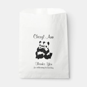 De leuke Panda draagt dankt u Bedankzakje