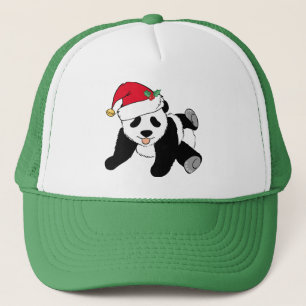 De leuke Panda van Kerstmis draagt in het Pet van