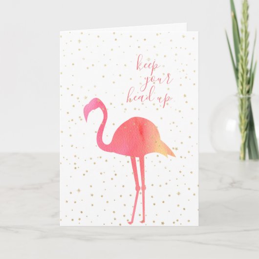 De leuke Roze Flamingo van de Waterverf houdt Aankondiging (Voorkant)