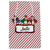 De leuke Schattige Pinguïnen van Kerstmis Medium Cadeauzakje (Voorkant)