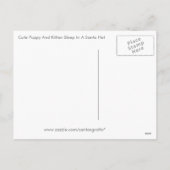 De leuke Slaap van het Puppy en van het Katje in Feestdagenkaart (Achterkant)