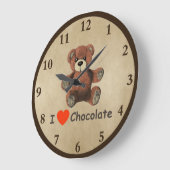 De leuke Teddybeer van de Chocolade van het Hart Grote Klok (Hoek)