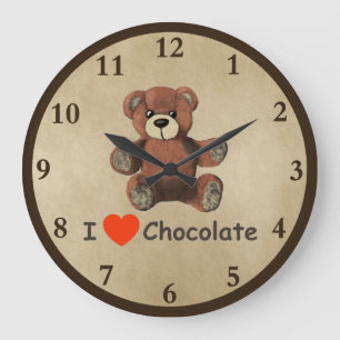 De leuke Teddybeer van de Chocolade van het Hart Grote Klok