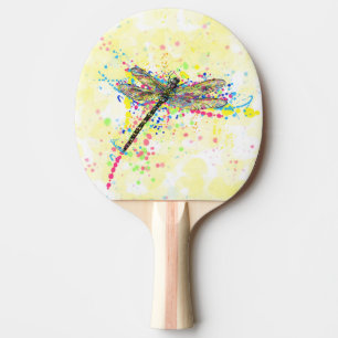 De leuke trendy waterverf ploetert girly libel tafeltennisbatje