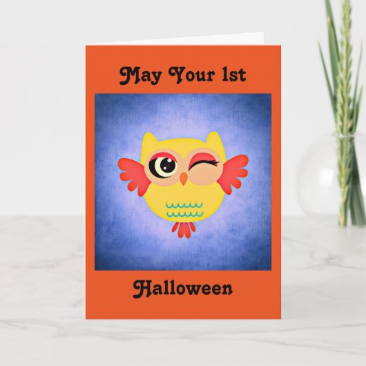 de Leuke Uil van 1st Halloween Kaart (Voorkant)