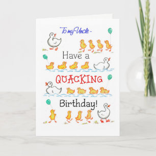 De leuke Verjaardag van Quacking van de Eendjes Kaart