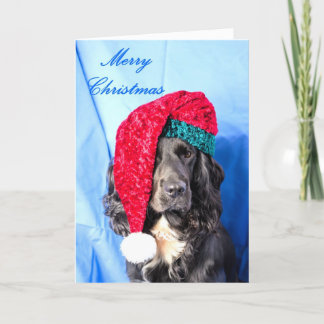 De leuke Vrolijke Kerstkaart van de Hond Feestdagen Kaart