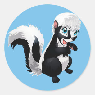 De leuke Wasbeer van de Cartoon Ronde Sticker