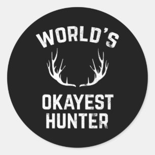 De leukste jager ter wereld, grappige jacht ronde sticker