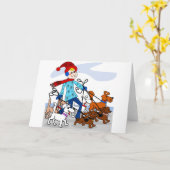 De leurder van de hond kaart (Gele Bloem)